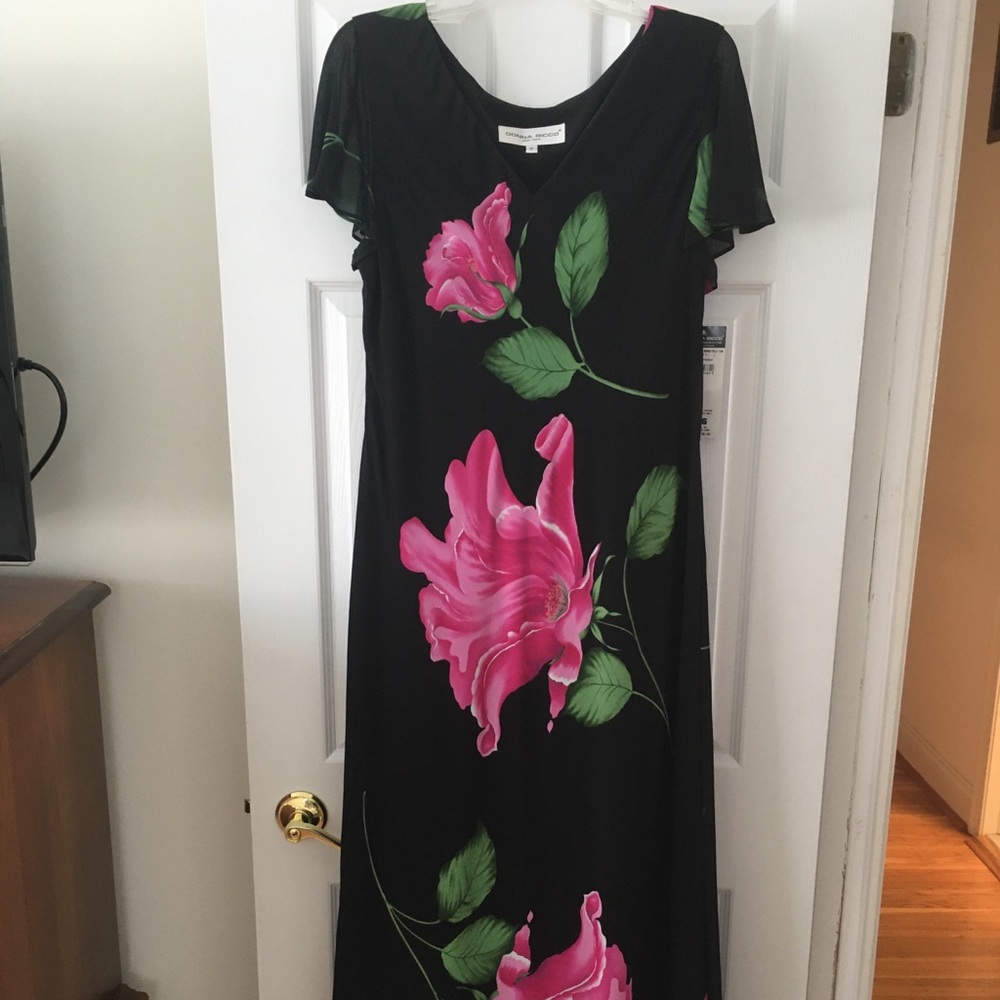 Donna Ricco Black Floral Dress